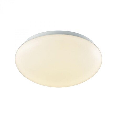 Thomas Kalona 1-Light 10-inch LED Flush Mount in White with a White Acrylic D CL783004